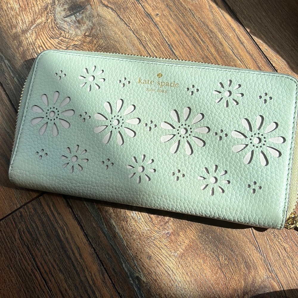 Turquoise Kate Spade Leather Wallet